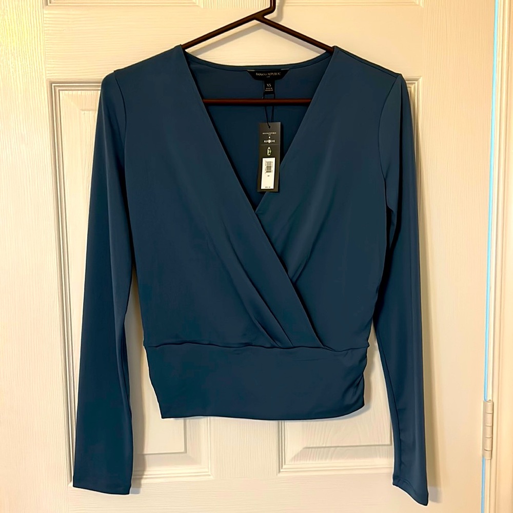 SOLD
Wrapped Long Sleeve V Neck Blouse Shirt